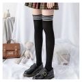 Thigh High Women Socks Solid Striped Knee-High Socks Slimming Comfortable Legwear.