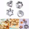 Stainless Steel Cookie Cutter 12pcs pack , round, star, flower, & Heart Shaped. 