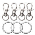 20Pcs Swivel Clasps Set Lanyard Snap Hooks with Key Chain Rings Keychain Clip Hooks for DIY Necklace Bracelet Chain Supplies. 