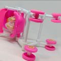 Barbie doll with pram stroller toy for Girls Pink and white Color movable wheel (Aizal Mall) Best Quality 100%. 