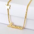 Gold Name Plate Necklace With Butterfly Personalized Name Necklace Multiple Name Necklace Chain Name Necklace for Women. 
