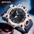 SANDA LED Digital Men Watch G Style Military Sports  Electronic Double Display Date waterproof Quartz Watch Relogio Masculino. 