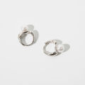 ANENJERY Imitation Pearl Hoop Earrings for Women Round Wedding Party Ear Jewelry Wholesale. 
