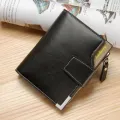 Baellerry Short Luxury Men Wallets Zipper Coin Pocket Card Holder Male Wallet Clutch Photo Holder Brand Man Purses Wallet. 