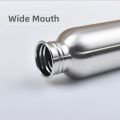 350-2000ml Stainless Steel Water Bottle Single Wall Bottle Large Capacity Big Mouth Flasks with Lid Cycling Drinkware Sports.