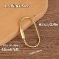 Golden Brass Key Rings with Screw Lock Clips - Keychain Organizer for Handbags, Purses, Keys - Durable Bag Charms for Outdoor. 