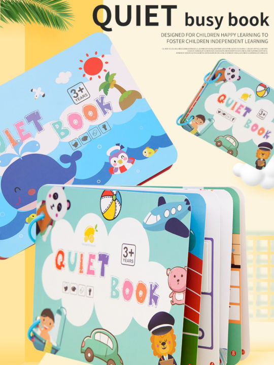 DIY Kids Quiet Books First Busy Book Animal Numbers Matching Logical Life Ability Learning Montessori Educational Toys For Baby