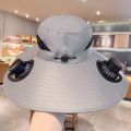 Outdoor Fishing Hat With Solar USB Charging Fan Male Cooling Hat Sunshade Fishing Hat For Outdoor Riding Hiking Fishing.