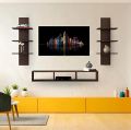 Led tv shelf with Floating wall decoration shelves Mounted Tv shelf Wall hanging decoration shelves Tv entertainment unit With 2 wall decoration shelves customised. 