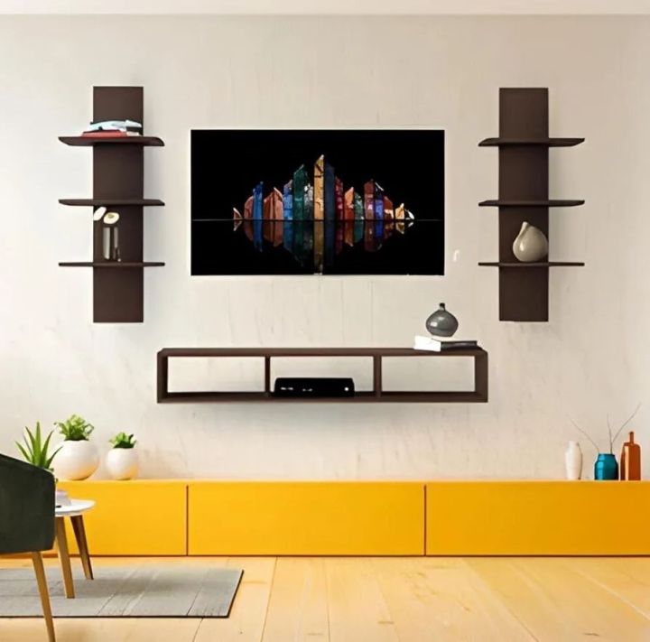 Led%20tv%20shelf%20with%20Floating%20wall%20decoration%20shelves%20Mounted%20Tv%20shelf%20Wall%20hanging%20decoration%20shelves%20Tv%20entertainment%20unit%20With%202%20wall%20decoration%20shelves%20customised%20-%20Image%202