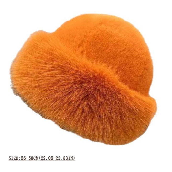 Warm%20Women's%20Winter%20Hat%20Fluffy%20Fur%20Bucket%20Hat%20For%20Women%20Plush%20Fisherman%20Hat%20Thicken%20Cold%20Snowy%20Day%20Panama%20Cap%20-%20Image%206