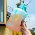 2 Liter Sports Water Bottle With Straw Large Capacity Fitness With Scale Gradient Kettle Outdoor Plastic Portable Water Bottle.