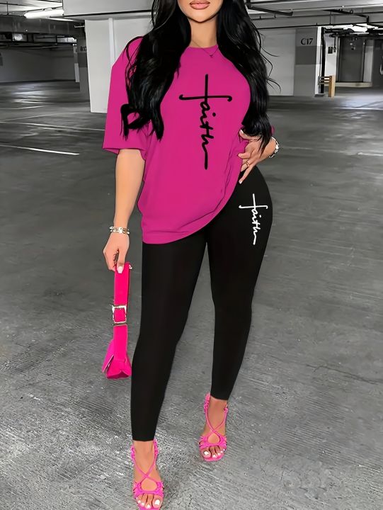 Women's%20Sports%20Outfit%20Set,%20Plus%20Size%20Abstract%20Figure%20Print%20long%20Sleeve%20T-shirt%20Top%20&%20Medium%20Stretch%20Comfy%20Pants%20Fitness%20Outfit%20-%20Image%202