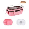 1200ML Double Layer Lunch Box Portable Compartment Salah Fruit Food Box Microwave Lunch Fork and Spoon Picnic Fresh Box. 