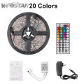 5M 300 LED IP65 Waterproof Strip Light String 12V 2835 RGB IR Controller Adaptor. 