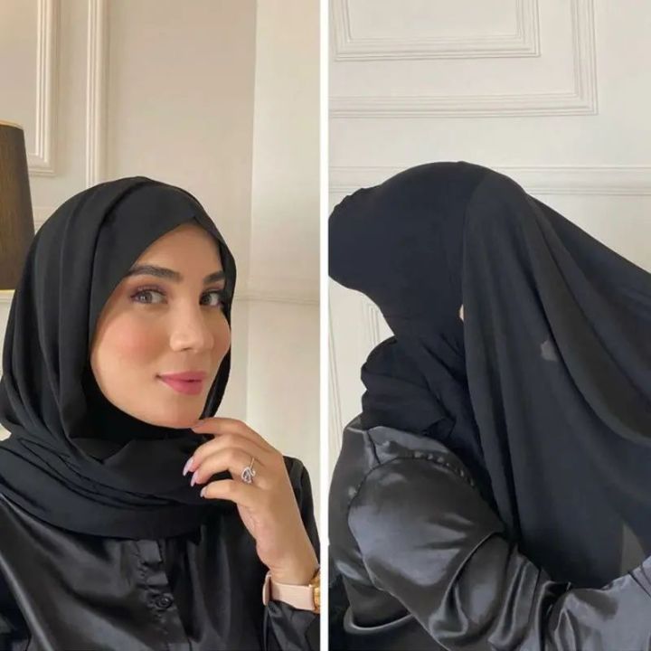 2 in 1 hijab | Hijab cap Attached hijab | Ready to wear Hijab