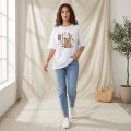 Half sleeve T Shirt DTF prant For Woman cagual wear clothing software and good quality pack of 4. 