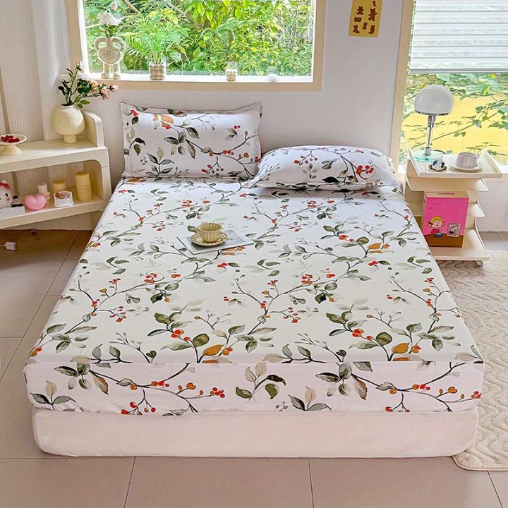 3pcs%20Print%20Bedding%20Set,%20Soft%20and%20Comfortable,%20Suitable%20for%20Bedroom,%20Guest%20Room%20One%20Fitted%20Sheet%20+%20Two%20Pillowcases,%20No%20Core%20-%20Image%202