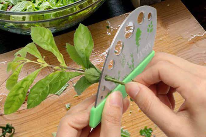 Herb Cutter |Herb Cutter & Stripper Imported Stainless Steel - Premium Kitchen Utility Tool for Efficient Herb Preparation