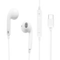 New type-c interface White wired earphone in-ear heavy bass stereo universal Huawei type-c interface. 