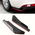 1 Pair Carbon Fiber Winglets Side Skirt Extension Car Front Rear Bumper Strip Lip Spoiler Diffuser Splitter Scratch Protector. 