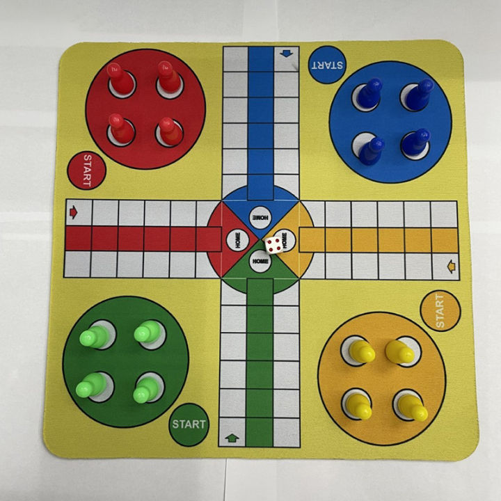 Plastic%20Flying%20Chess%20Ludo%20With%20Mouse%20Pad%20Chessboard%2024cm%20Set%20About%20110g%20-%20Image%202
