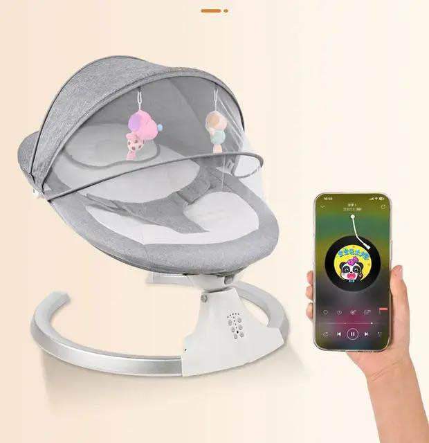 Auto Baby Rocking Chair Smart Baby Bassinet Electric Swing for Children Adjustable Chaise Longue for Baby Cradle with Music