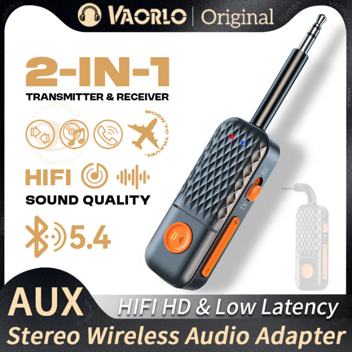 Bluetooth 5.4 Car AUX Audio Adapter Receiver Transmitter 3.5MM-AUX Wireless Audio Adapter With Mic For Car Earphone TV Speaker
