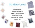 100/200 Pieces Clear Plastic Cello Bag Resealable Self Sealing Cellophane Bag. 