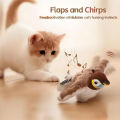Hot Simulated Bird Cat Toy Interactive Toys Dog Rechargeable Chirping Flapping Bird(no Flying) Touch Activated Plush Pet Toy.