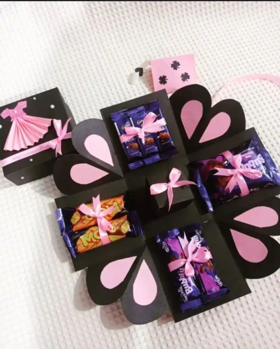 chocolate Gift Box - one Layered Gift Box - including Chocolate- Gift Box