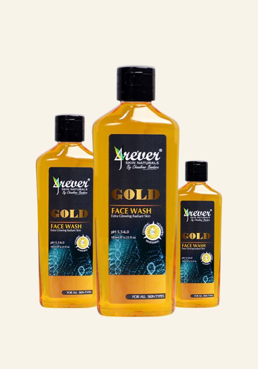 4R EVER  GOLD WHITENING FACE WASH.