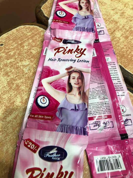 Feather%20Touch%20Pinky%20Hair%20Remover%20Cream%20Sachet%2014%20gm%20(12%20sachet)%20-%20Image%205
