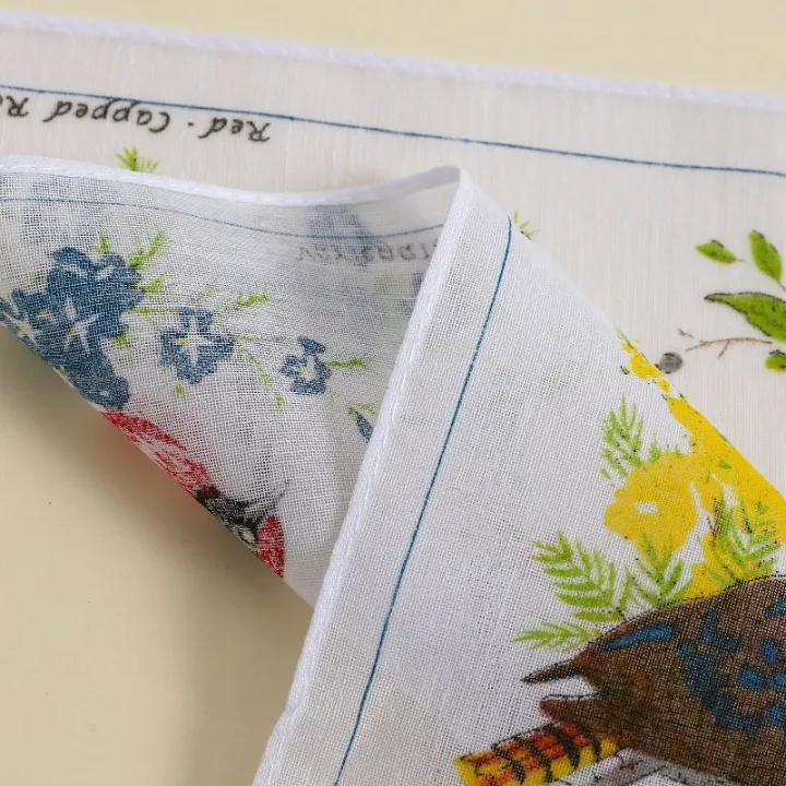 6%20Pack%20of%20Women's%20Handkerchiefs,%20Classic%20Animal%20Handkerchiefs,%20Pure%20Cotton%20Handkerchiefs,%20Wedding%20Bride%20and%20Groom%20Souvenirs,%20Flap%20Pocket%20Pants%20Scarf,%20Placemat%20-%20Image%206