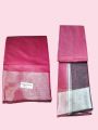 Indian cotton Saree # Silver border #Different color Headpeace #. 