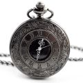 Pastoral Retro Roman Hollow Pocket Watch for Men and WOMEN'S Clothing Accessories Quartz Watch. 