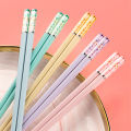5 Pair Japanese Chopsticks Non-Slip Sushi Chop Sticks Set Chinese Eco-Friendly Reusable Amber Sakura Pattern Chopsticks Kitchen. 