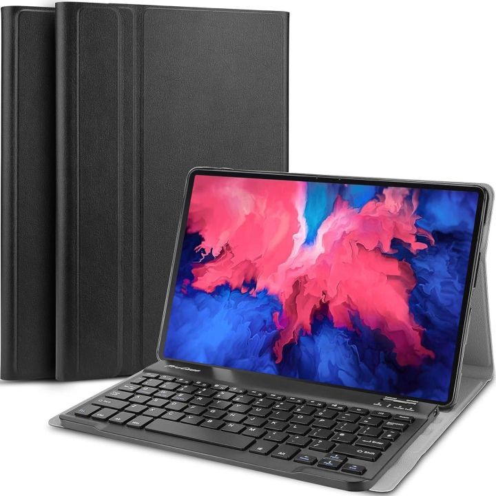 Keyboard Case for Lenovo Tab P11  2021 / Tab P11 2020  TB-J616F TB-J616X TB-J606F TB-J606X, Folio Keyboard Case Cover with Magnetically Detachable Wireless Keyboard –Black