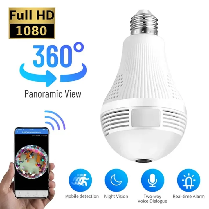 Wifi%20Bulb%20Camera%20Wireless%20CCTV%20360%20View%202MP%201080P%20Two%20Way%20Audio%20/%20Video%20/%20LED%20Light%20holder,%20light%20camera%20-%20Image%203