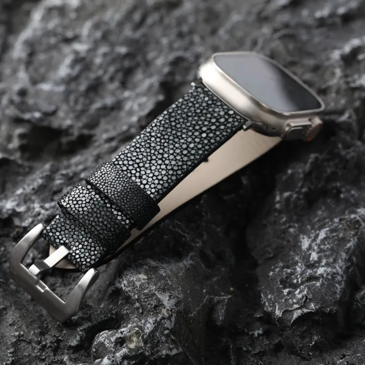 Handmade%20Devil%20fish%20Pearl%20Fish%20Leather%20Watchband%20For%20iWatch%20Apple%20watch%2049MM%2046MM%2045MM%2042mm%20s10%20Ultra%20men's%20bracelet%20vintage%20-%20Image%205