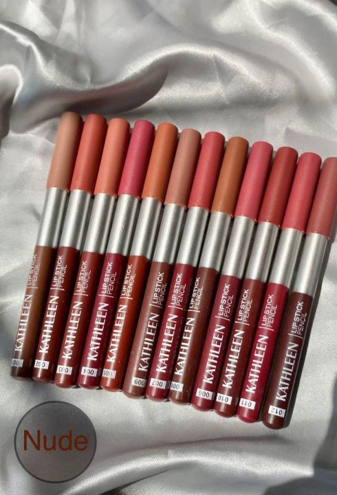 Kathleen%20Lipstick%20Pencil%20Set%20%E2%80%93%2012%20Matte%20Long-Lasting%20Lip%20Crayons%20(Red%20&%20Nude%20Shades)%20%7C%20Waterproof,%20Smudge-Proof,%20Smooth%20Finish%20-%20Image%203