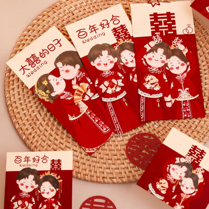 6Pcs%20Traditional%20Chinese%20Wedding%20Red%20Envelope%20Lucky%20Money%20Packets%20Blessing%20Red%20Packet%20Hongbao%20Wedding%20Gifts%20-%20Image%203