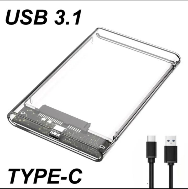 USB%20TYPE-C%202.0/3.0/3.1%20Transparent%20Tool%20Free%202.5%20Inch%20Gen2%2010/5Gbps%20SATA%20III%20External%20Hard%20Drive%20HDD%20Enclosure%20SSD%20Case%20Box%20UASP%20-%20Image%204