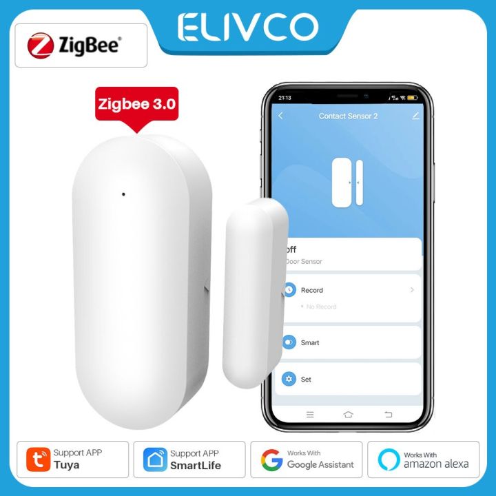 Tuya Smart Door Sensor Zigbee Window Alarm Detector Magnetic ...