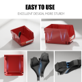 6/24 Pcs Red Stackable Plastic Parts Bins - 5"x4"x3" Garage Tool Storage Containers - Heavy-Duty Organizer Bins for Workshop.