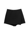 Women Fashion Pareo Style Asymmetric Shorts Skirts Vintage High Waist Side Zipper Female Skort Mujer. 