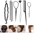 Hair Tool Hair Styling DIY Styling Tool Set Tail Hair Flipper Pull through Ponytail Tool French Hair Braiding Loop Tool French Centipede Braiders French Twist. 