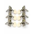 3 On A Plank Guitar Tuning Pegs Chrome Plated Machine Heads Tuning Keys Tuners Single Hole For Classical Guitar | 3L 3R. 