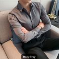 Men's Dress shirt for sale in grey color. 