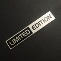 3D Metal Aluminium Silver Black Logo LIMITED EDITION Emblem Car Fender Badge Trunk Decal LIMITED EDITION Stikcer Accessories. 